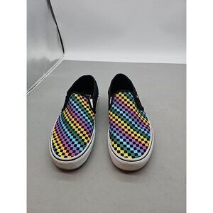 Vans Asher Rainbow Mini Checkerboard Shoes Women's Size 9 Sneakers 721356